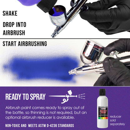 Purple Pearl, Pearlized Acrylic Special Effects Airbrush Paint, 8 oz. Ready to Spray