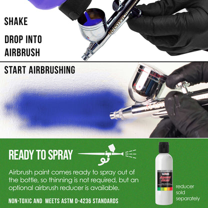 Green Pearl, Pearlized Acrylic Special Effects Airbrush Paint, 8 oz. Ready to Spray