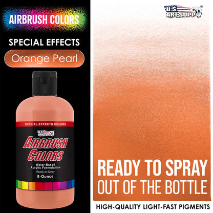 Orange Pearl, Pearlized Acrylic Special Effects Airbrush Paint, 8 oz. Ready to Spray