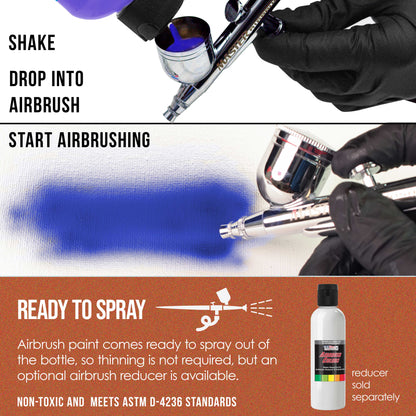 Orange Pearl, Pearlized Acrylic Special Effects Airbrush Paint, 8 oz. Ready to Spray