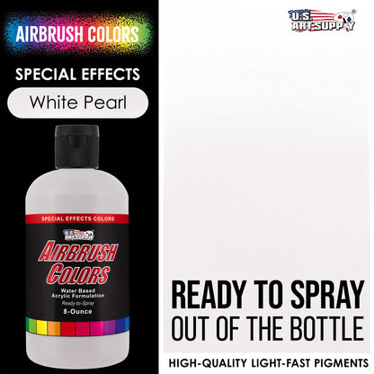 White Pearl, Pearlized Acrylic Special Effects Airbrush Paint, 8 oz. Ready to Spray