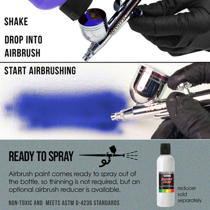 Silver Pearl, Pearlized Acrylic Special Effects Airbrush Paint, 8 oz. Ready to Spray