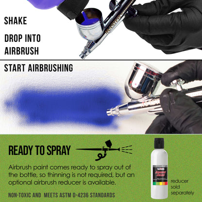 Bright Green Pearl, Pearlized Acrylic Special Effects Airbrush Paint, 8 oz. Ready to Spray