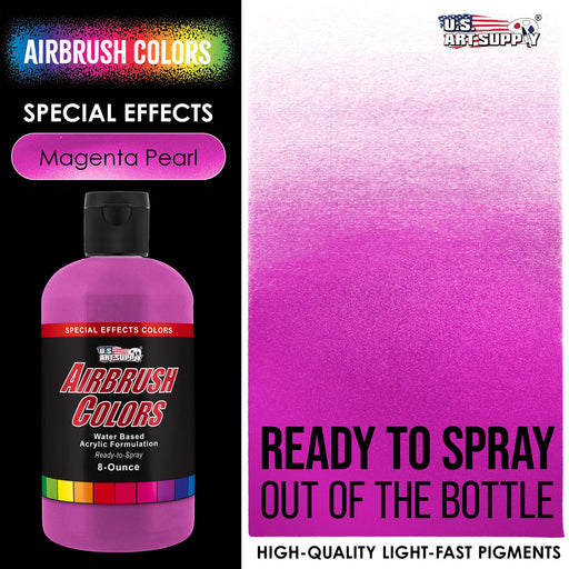 Magenta Pearl, Pearlized Special Effects Acrylic Airbrush Paint, 8 oz.