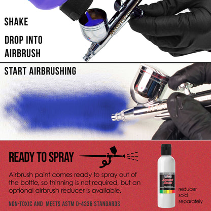 Red Pearl, Pearlized Acrylic Special Effects Airbrush Paint, 8 oz. Ready to Spray