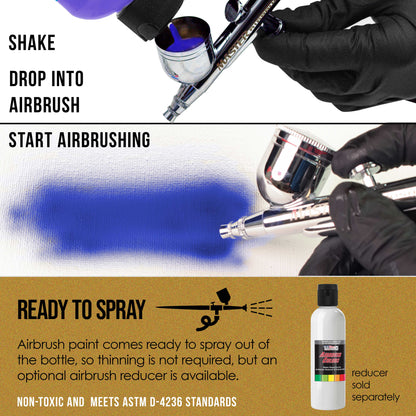 Gold Pearl, Pearlized Acrylic Special Effects Airbrush Paint, 8 oz. Ready to Spray