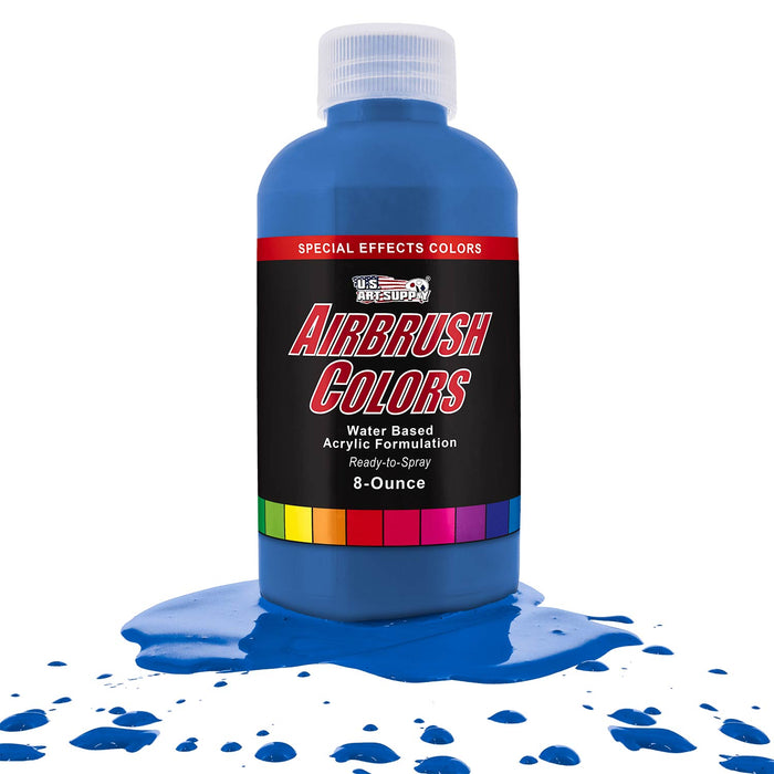 Neon Blue, Fluorescent Special Effects Acrylic Airbrush Paint, 8 oz.