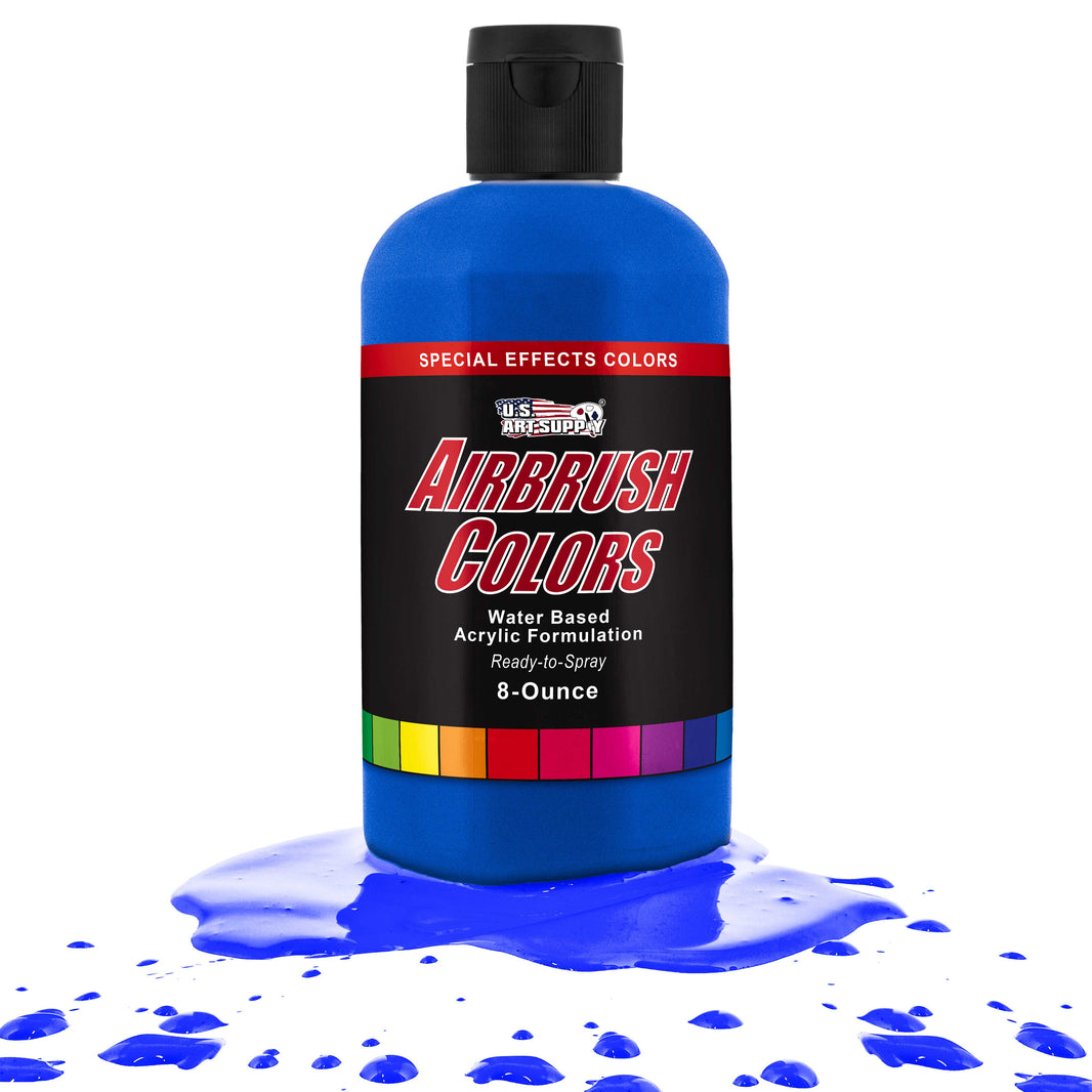 Neon Blue, Acrylic Special Effects Airbrush Paint, 8 oz. Ready to Spray