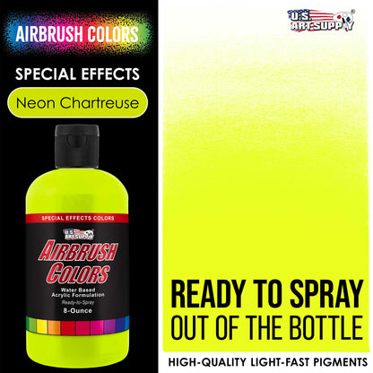 Neon Chartreuse, Green/Yellow Acrylic Special Effects Airbrush Paint, 8 oz. Ready to Spray