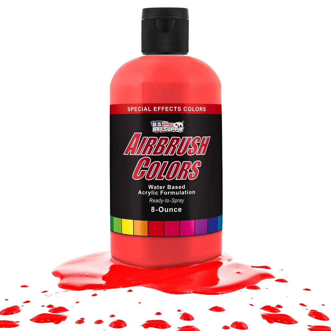Neon Red, Acrylic Special Effects Airbrush Paint, 8 oz. Ready to Spray