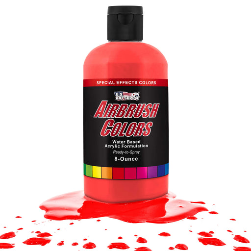 Neon Red, Fluorescent Special Effects Acrylic Airbrush Paint, 8 oz.