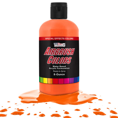 Neon Orange, Acrylic Special Effects Airbrush Paint, 8 oz. Ready to Spray