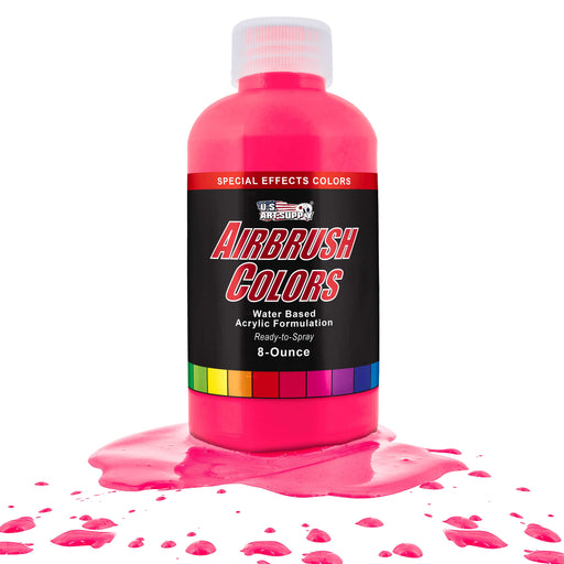 Neon Pink, Fluorescent Special Effects Acrylic Airbrush Paint, 8 oz.