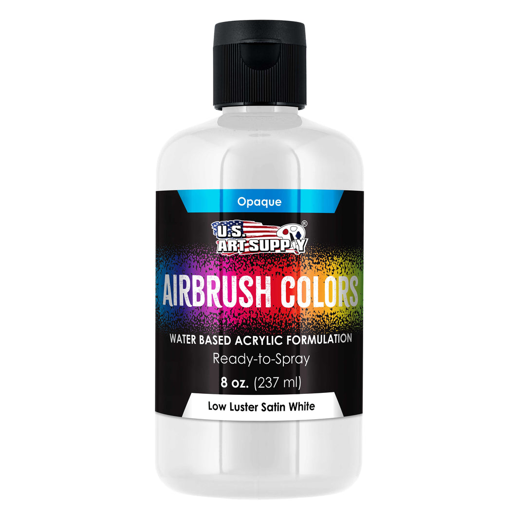 Low Luster Satin White, Acrylic Airbrush Paint, 8 oz. Ready to Spray