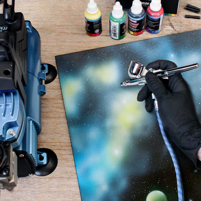 U.S. Art Supply Opaque Orange Acrylic Special Effects Airbrush Paint - 8oz Ready to Spray Air Brush Paint for Nails, Models, Fabric - Water-Based Air Brush Painting