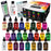 24 Color Alcohol Ink Set - Huge 30ml Triple Sized 1-oz Bottles - Includes 4-oz Blender & 30 Swabs - Vibrant Highly Concentrated Pigment Dye Paint