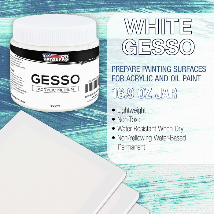 White Gesso Acrylic Medium, 500ml Tube