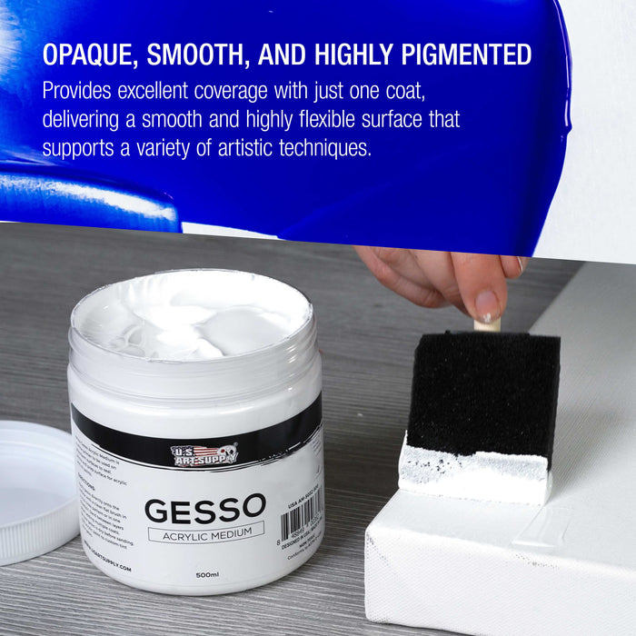 White Gesso Acrylic Medium, 500ml Tube