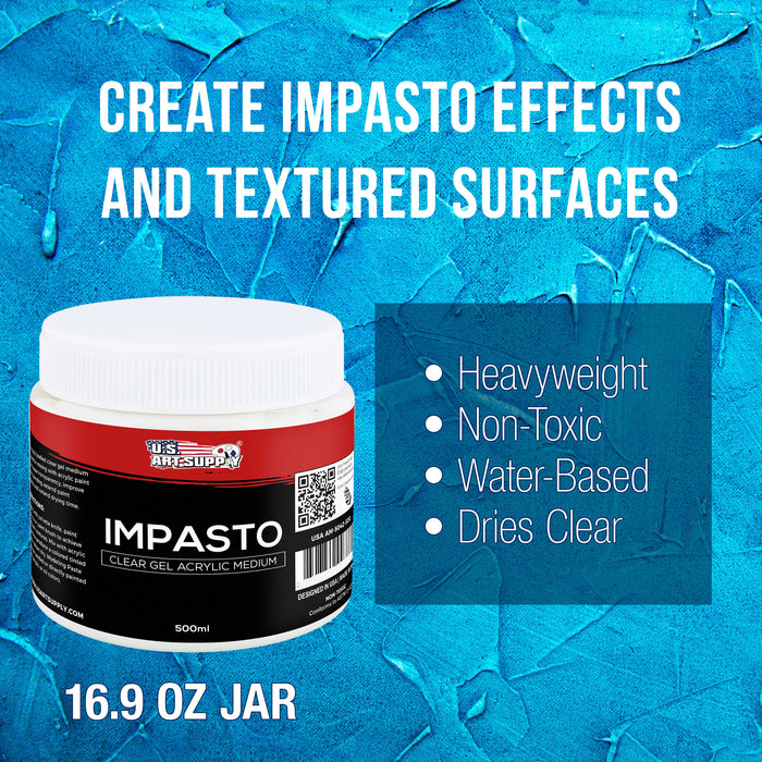 Impasto Clear Gel Acrylic Medium, 500ml Tube