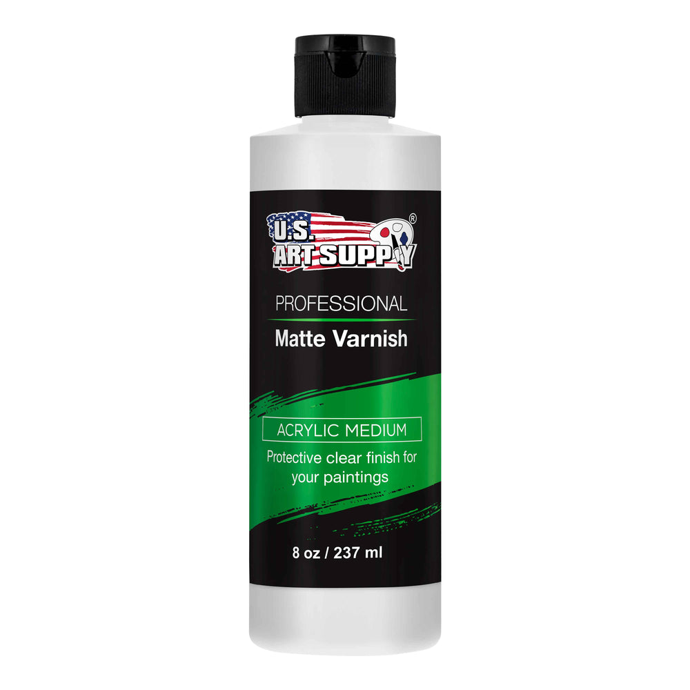 U.S. Art Supply Professional Matte Varnish - 8 Ounce