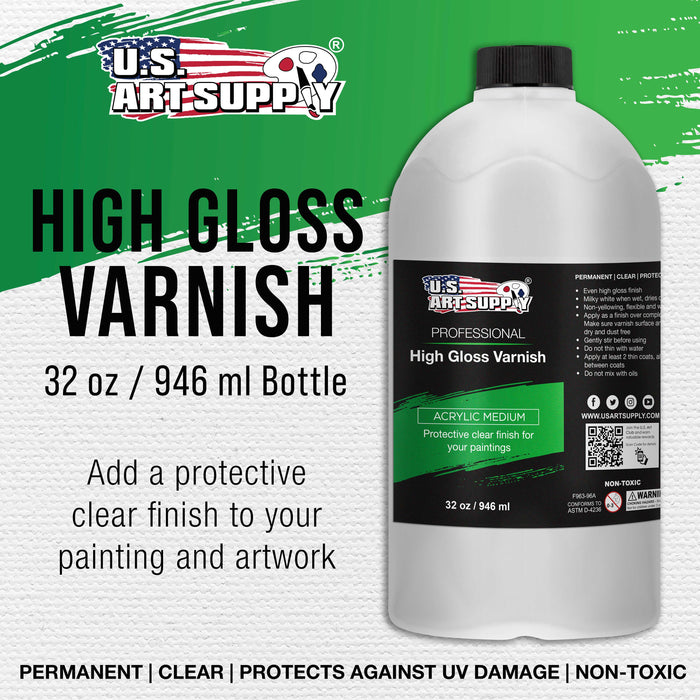 U.S. Art Supply Professional Gloss Varnish - 32 Ounce