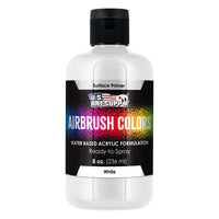 White Surface Primer Airbrush Paint, 8 oz - Acrylic Primer Paint, Ready-To-Spray, Water-Based Acrylic Polyurethane for Miniatures, Models, Plastic, Metal, Wood, Canvas, 3D Prints