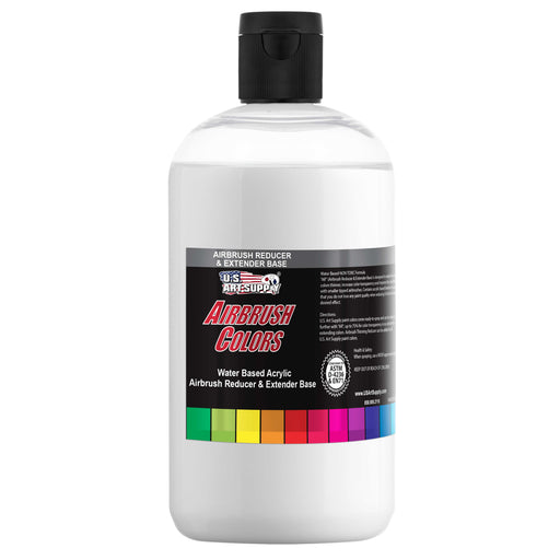 U.S. Art Supply 16-Ounce Pint Airbrush Thinner for Reducing Airbrush Paint for All Acrylic Paints - Extender Base, Reducer to Thin Colors Improve Flow