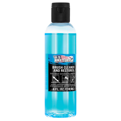Brush Cleaner and Restorer, 4 oz - Cleans Paint Brushes, Airbrushes, Art Tools, Remove Dried On Acrylic Oil, Water-Based Paint Colors