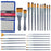 U.S. Art Supply 24-Piece Artist Paint Brush Set, Professional Taklon Synthetic Brushes, Filbert, Painting Portraits, Canvas - Watercolor, Acrylic, Oil