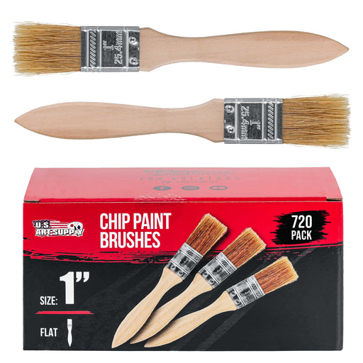 720 Pack of 1 inch Paint and Chip Paint Brushes for Paint, Stains, Varnishes, Glues, and Gesso