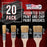 20 Pack of Assorted Size Paint and Chip Paint Brushes for Paint, Stains, Varnishes, Glues, and Gesso