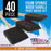 2 inch Foam Sponge Wood Handle Paint Brush Set (Value Pack of 40) - Lightweight, durable and great for Acrylics, Stains, Varnishes, Crafts, Art