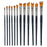 U.S. Art Supply 12 Piece Special Effects Artist Paint Brush Set - Taklon Synthetic FX Brushes, Ribbon, Muti-Liner, Angular - Watercolor, Acrylic, Oil