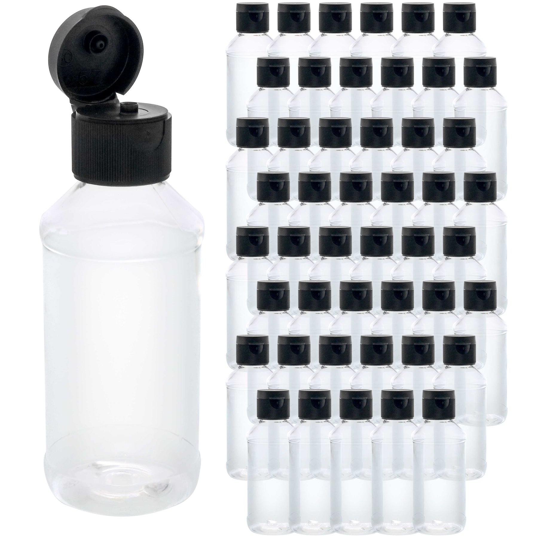 8oz Squeeze PET Plastic Bottles with Flip Cap 48PK — TCP Global