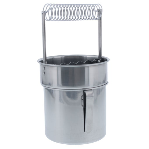 Stainless Steel Paint Brush Washer with Wash Tank, Spiral Holder, and Sediment Grate - Oil Paint Brush Cleaner for Artists