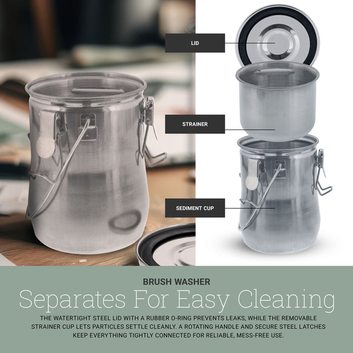 Large Stainless Steel Premium Brush Washer