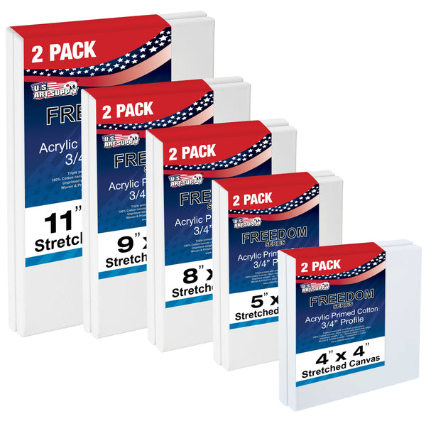 5 Assorted Rectangular Sized Stretched Artist Paint Canvases 5pk — TCP  Global