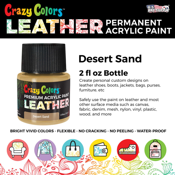 Desert Sand Premium Acrylic Leather and Shoe Paint, oz Bottle