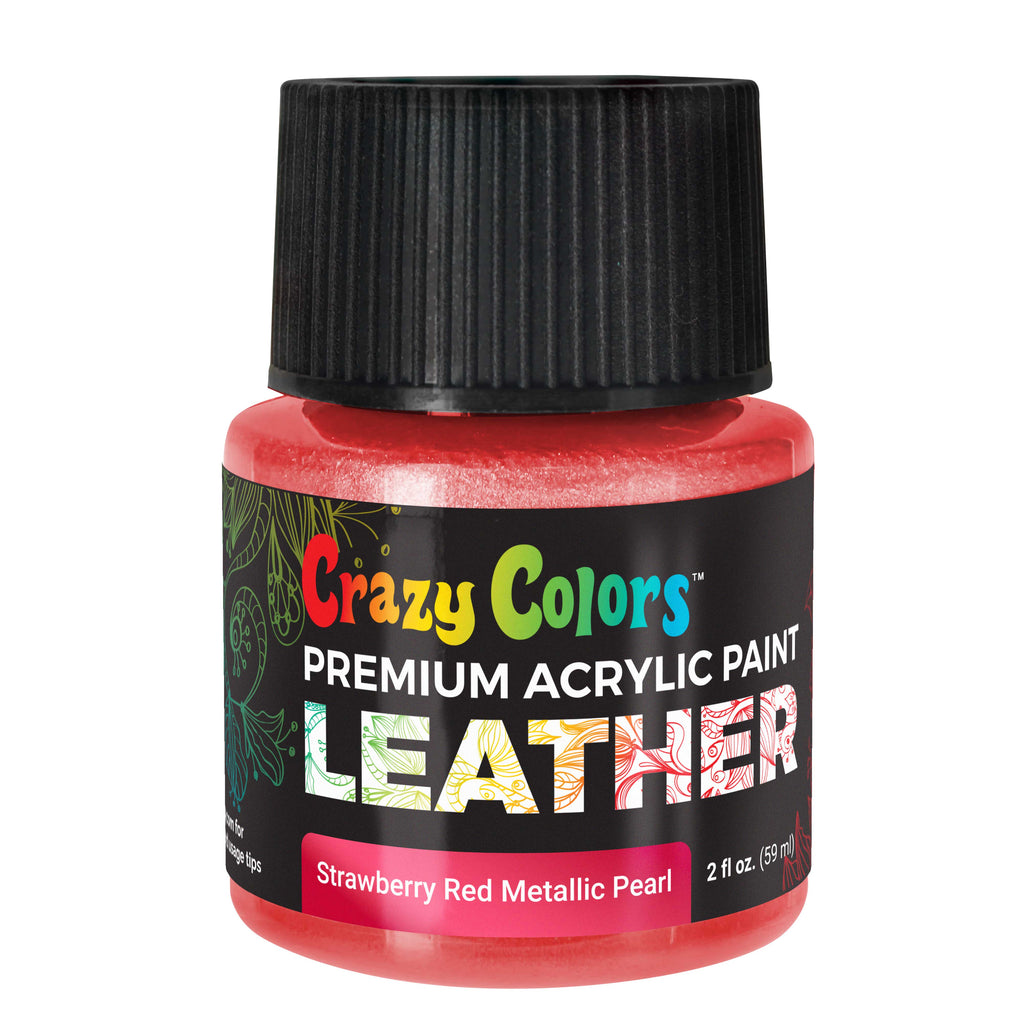 Strawberry Red Metallic Pearl Premium Acrylic Leather and Shoe