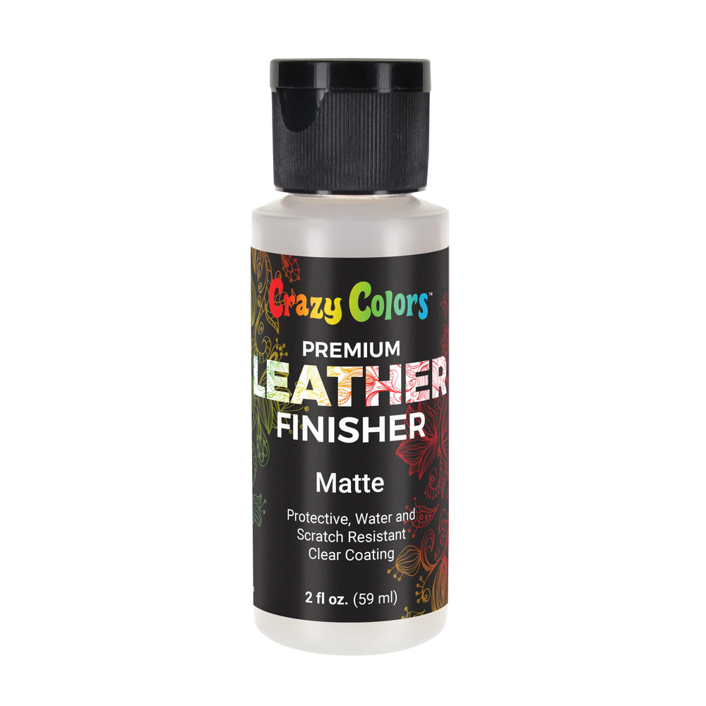 Premium Dull Matte Acrylic Leather and Shoe Paint Finisher, 2 oz Bottle - Clearcoat Sealant Protection - Durable Scratch, Crack, Peel, Fade Resistant Finish - Artwork Jackets, Bags Purses