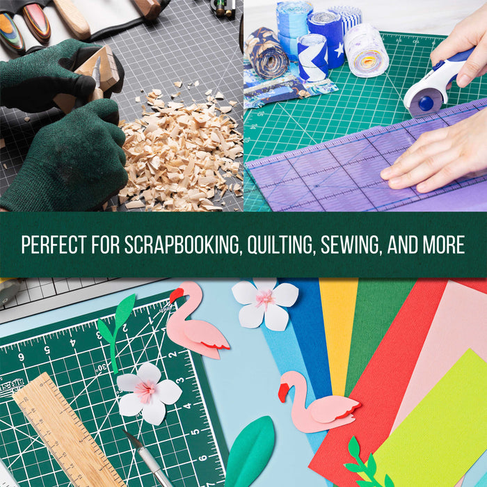 24" x 36" Self-Healing Cutting Mat 5-Ply - Double-Sided Green/Black Craft Mat, Non-Slip Cutting Mats for Crafts, Sewing, Quilting, Scrapbooking