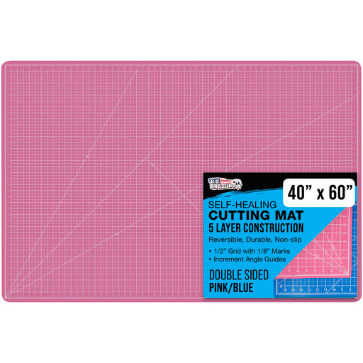 40" x 60" Pink/Blue Professional Self Healing 5-Ply Double Sided Durable Non-Slip Cutting Mat Great for Scrapbooking Quilting Sewing Arts & Crafts