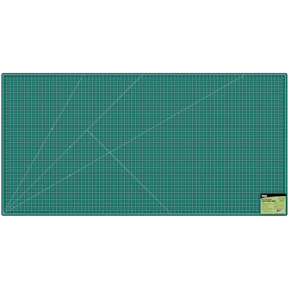 40" x 80" Green/Black Professional Self Healing 5-Ply Double Sided Durable Non-Slip Cutting Mat Great for Scrapbooking Quilting Sewing Arts Crafts