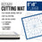 8" x 8" Self-Healing Cutting Mat 7-Ply - Rotary White/Blue Craft Mat, Non-Slip Cutting Mats for Crafts, Sewing, Quilting, Scrapbooking