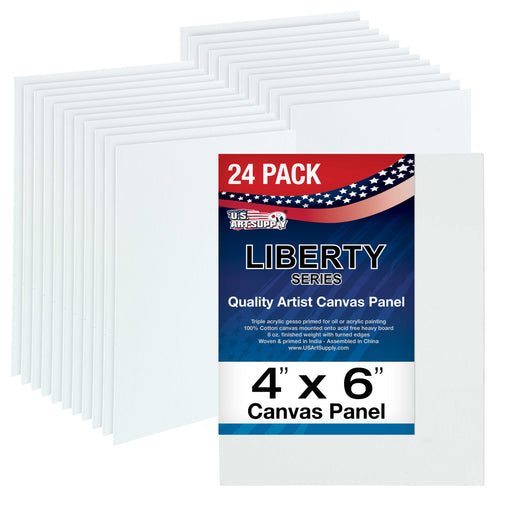 4" x 6" Professional Artist Quality Acid Free Canvas Panel Boards for Painting 24-Pack