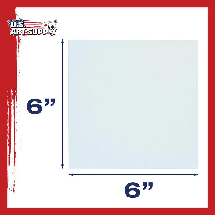 6" x 6" Professional Artist Quality Acid Free Canvas Panel Boards for Painting 24-Pack