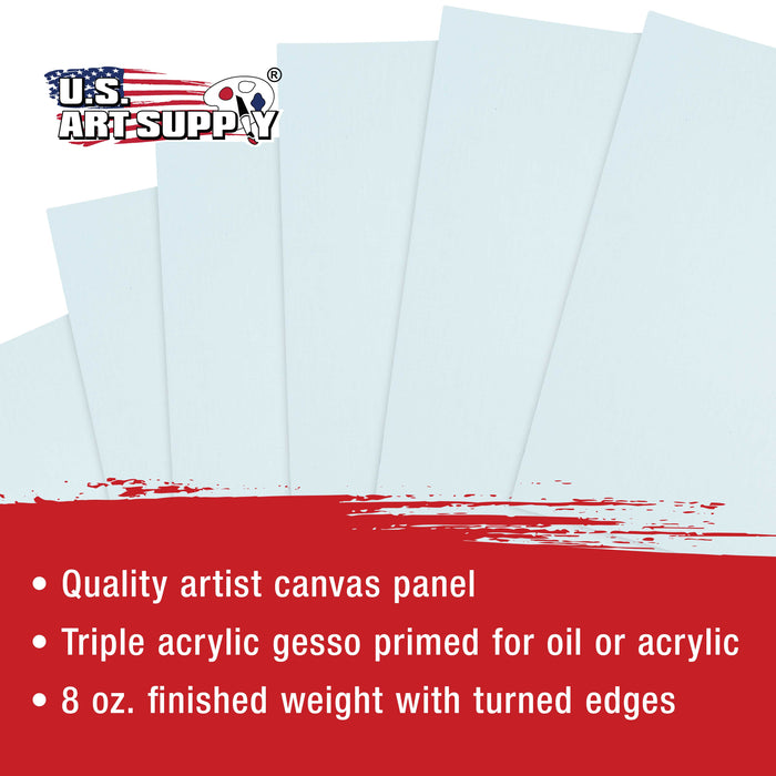 6" x 6" Professional Artist Quality Acid Free Canvas Panel Boards for Painting 96-Pack