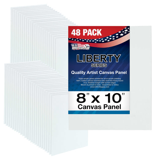 8" x 10" Professional Artist Quality Acid Free Canvas Panel Boards for Painting 48-Pack