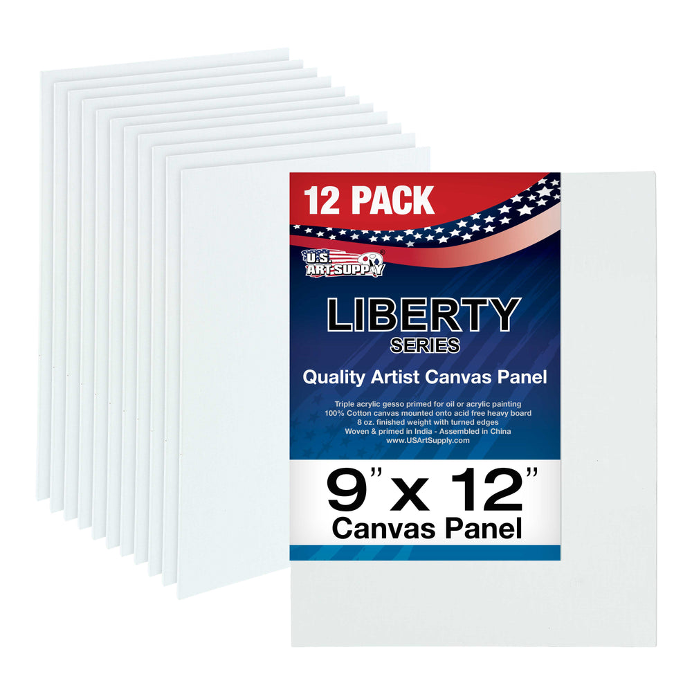 9" x 12" Professional Artist Quality Acid Free Canvas Panel Boards for Painting 12-Pack