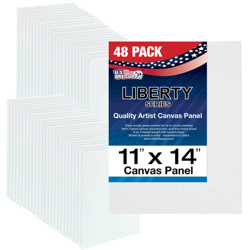 11" x 14" Professional Artist Quality Acid Free Canvas Panel Boards for Painting 48-Pack